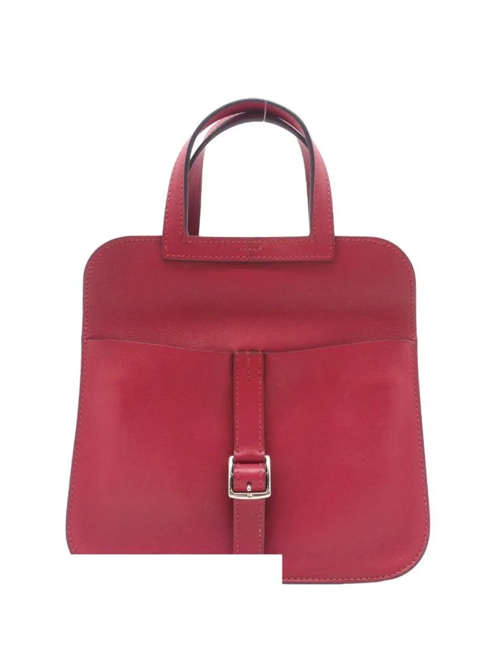 Hermes Halzan Mini Rouge Grenat Silver Swift 2-Way Shoulder Bag